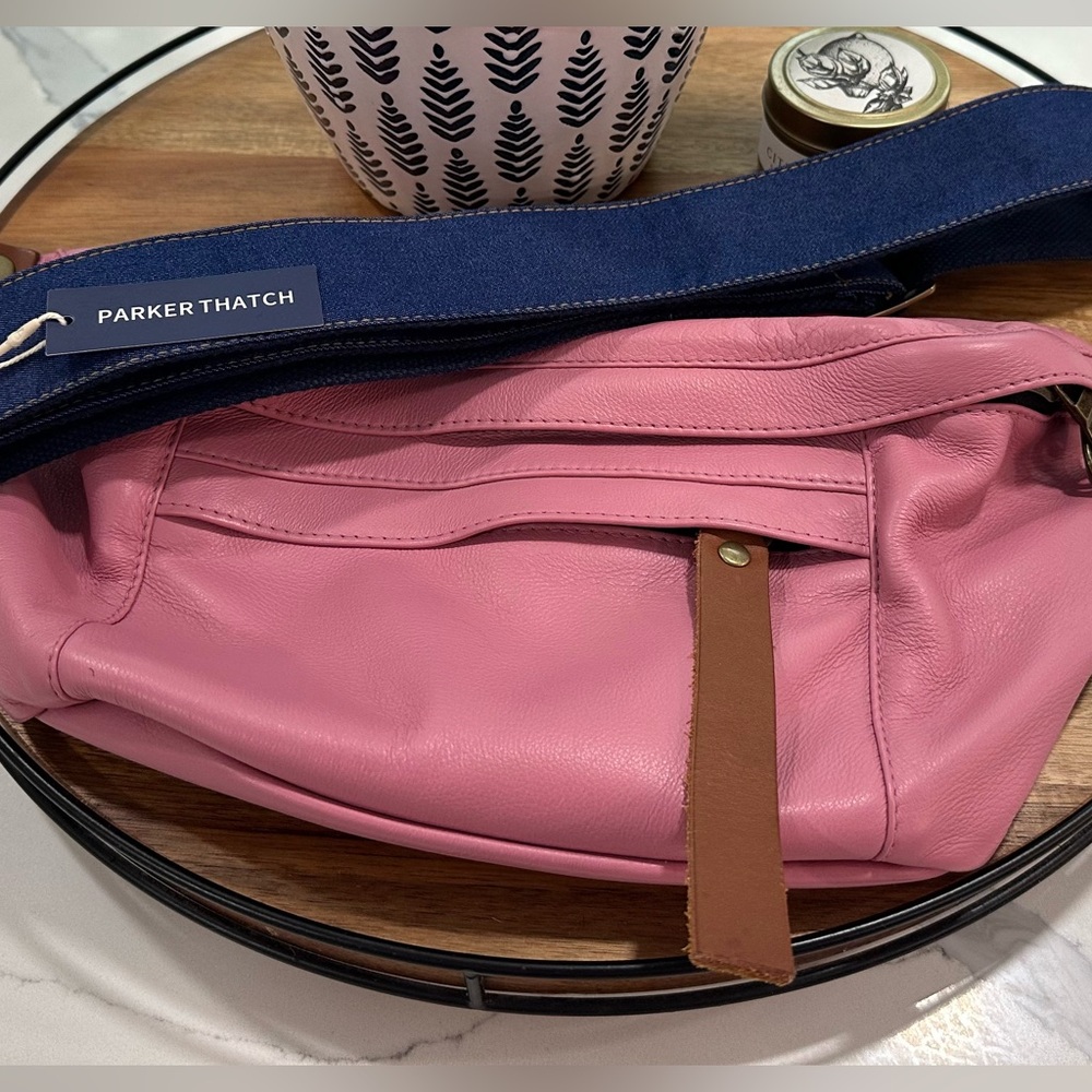 Parker Thatch Pink Taffy Sling & NWT Denim Strap